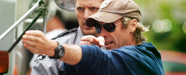 Director Michael Bay on the set of PAIN AND GAIN from Paramount Pictures