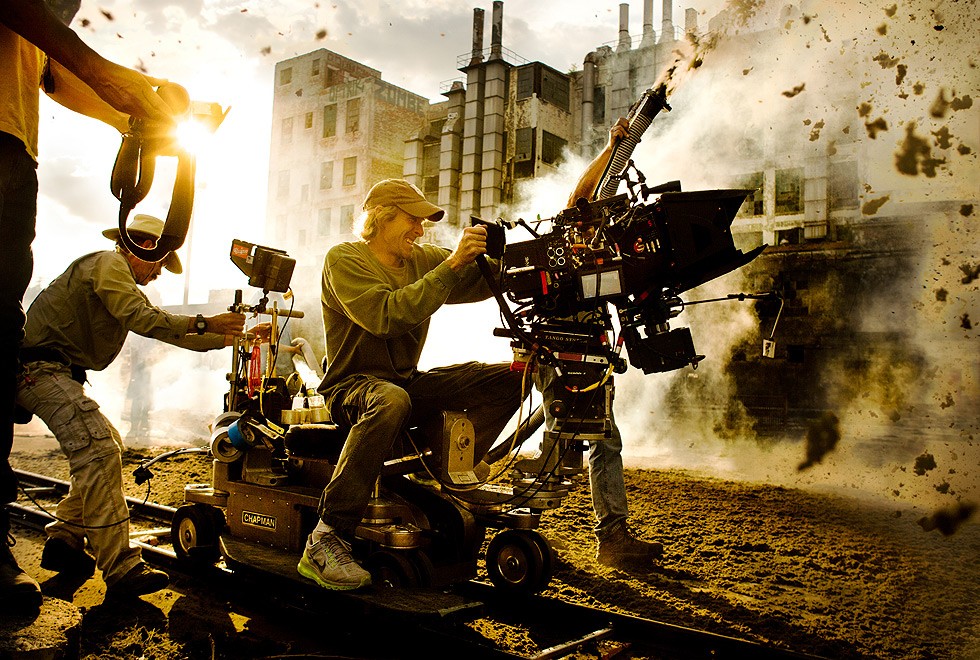 Michael Bay on the Set of Transformers 4 The Age of Extinction.